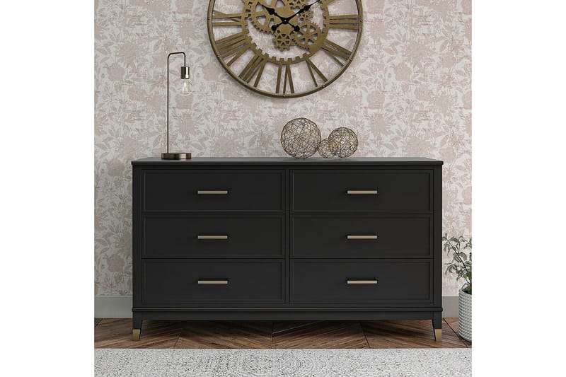 Westerleigh Kommode 144x41 cm Svart/Gull - Oppbevaring - Oppbevaringsmøbler - Kommode