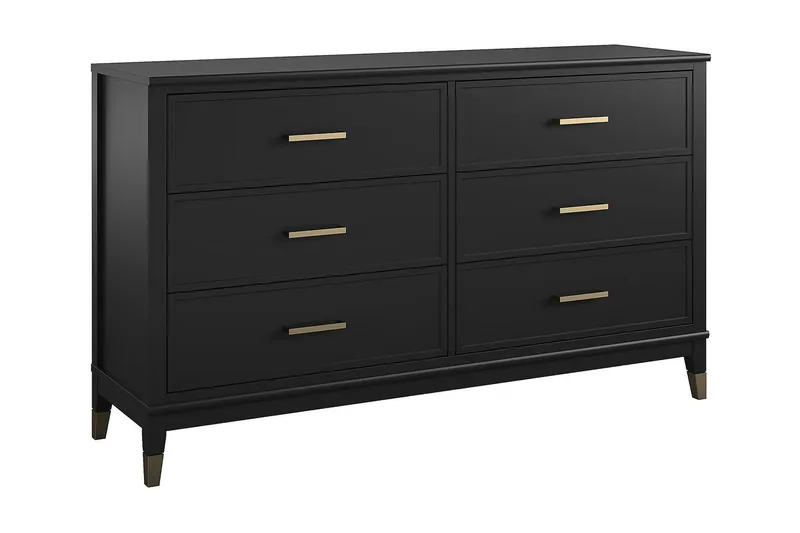 Westerleigh Kommode 144x41 cm Svart/Gull