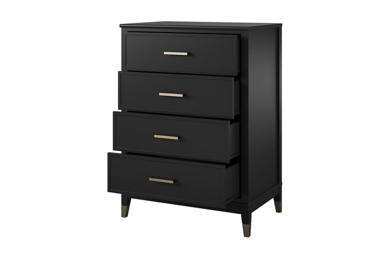 Westerleigh Kommode 76x50 cm Svart/Gull - Oppbevaring - Oppbevaringsmøbler - Kommode - Entrekommode