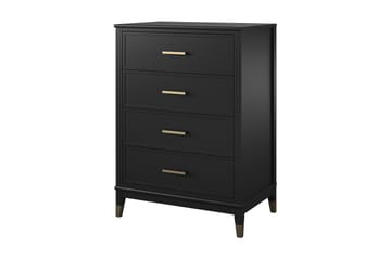 Westerleigh Kommode 76x50 cm Svart/Gull - Oppbevaring - Oppbevaringsmøbler - Kommode - Entrekommode