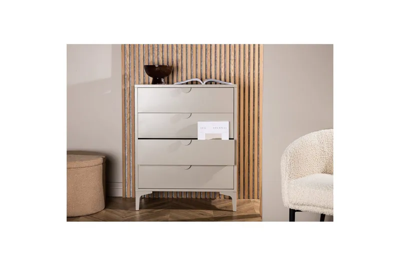 Kommode Piring - Beige, 40x78x98 - Oppbevaring - Oppbevaringsmøbler - Kommode - Entrekommode