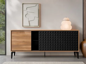 Lorvenn Skjenk 190x40 cm - Brun/Svart - Oppbevaring - Oppbevaringsmøbler - Sideboard & skjenker