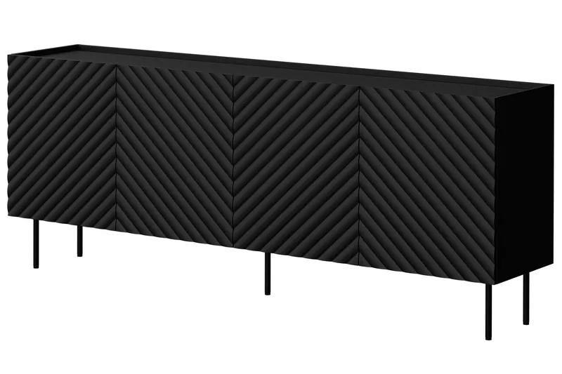 Munkedal Kommode 200 cm, Svart