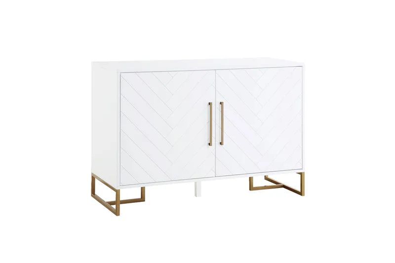 Herringbone Skjenk 122x48 cm Hvit