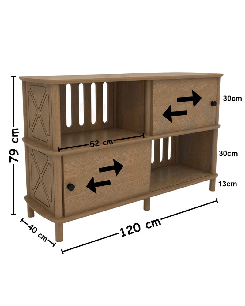 Sivora Konsollbord 120 cm - Eik - Oppbevaring - Oppbevaringsmøbler - Sideboard & skjenker