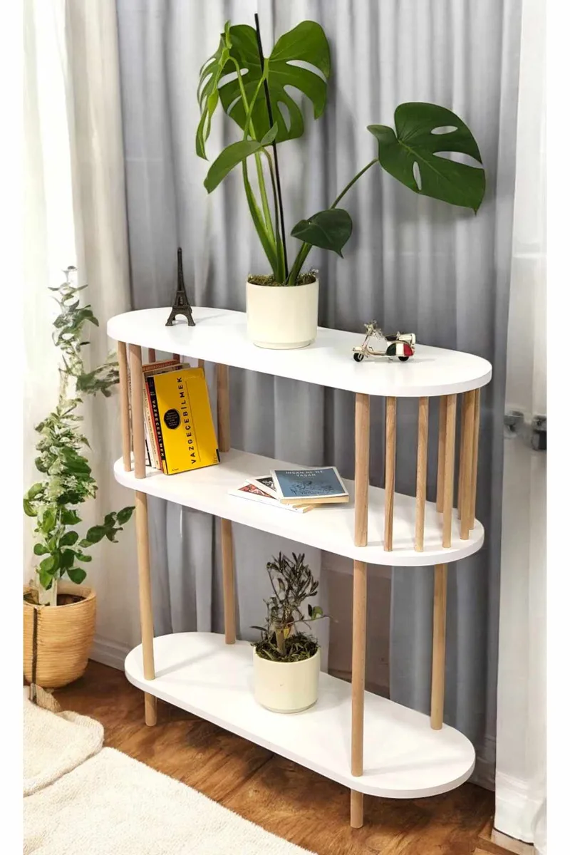 Skjenk Hanah Home Peka Slim (90 x 90 x 30 cm) Hvit, Hvit