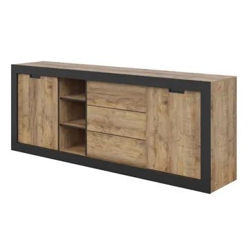 Skjenk Tudor 2 dører med 3 skuffer - 85 cm - Oppbevaring - Oppbevaringsmøbler - Sideboard & skjenker