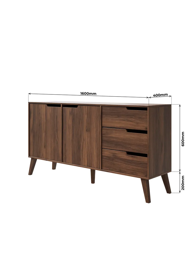 Zelto Skjenk 160 cm - Warmia valnøtt - Oppbevaring - Oppbevaringsmøbler - Sideboard & skjenker