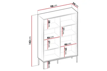 Basici Highboard - Brun - Oppbevaring - Skap - Oppbevaringsskap