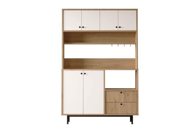 Donae Highboard, Eik/Hvit