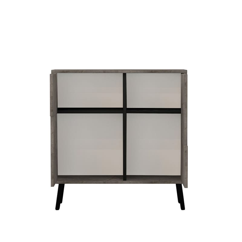 Flerbruks skap Homitis Darien (76,5 x 79,5 x 35 cm) Marmor svart tre - Oppbevaring - Skap - Oppbevaringsskap