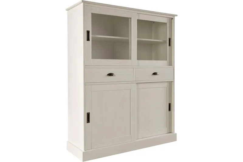 Highboard og skapkommode Loft24 Høyskap Harry hvit Vit