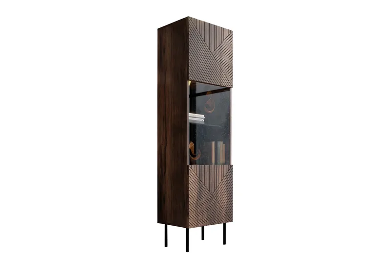 Juniskär Vitrineskap 51 cm, Valnøtt