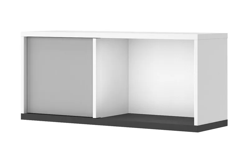 Metropolitan Highboard, Hvit/Lysegrå/Sort