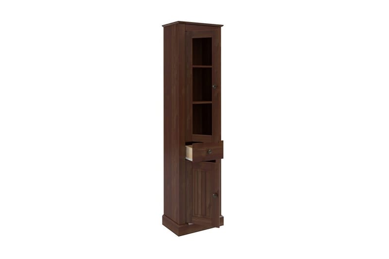 Mille Vitrineskap 47x182 cm - Brun - Oppbevaring - Skap - Vitrineskap