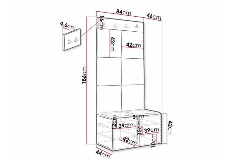 Dunvegan Highboard Black - Oppbevaring - Skap - Oppbevaringsskap