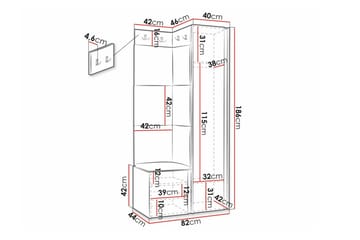 Dunvegan Highboard Black - Oppbevaring - Skap - Oppbevaringsskap