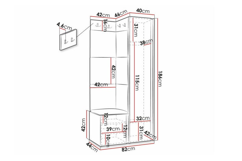 Dunvegan Highboard Black - Oppbevaring - Skap - Oppbevaringsskap