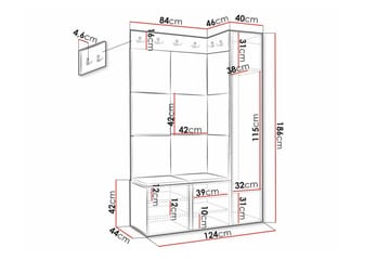 Dunvegan Highboard Black - Oppbevaring - Skap - Oppbevaringsskap
