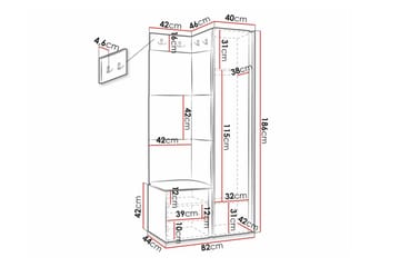 Dunvegan Highboard Black - Oppbevaring - Skap - Oppbevaringsskap