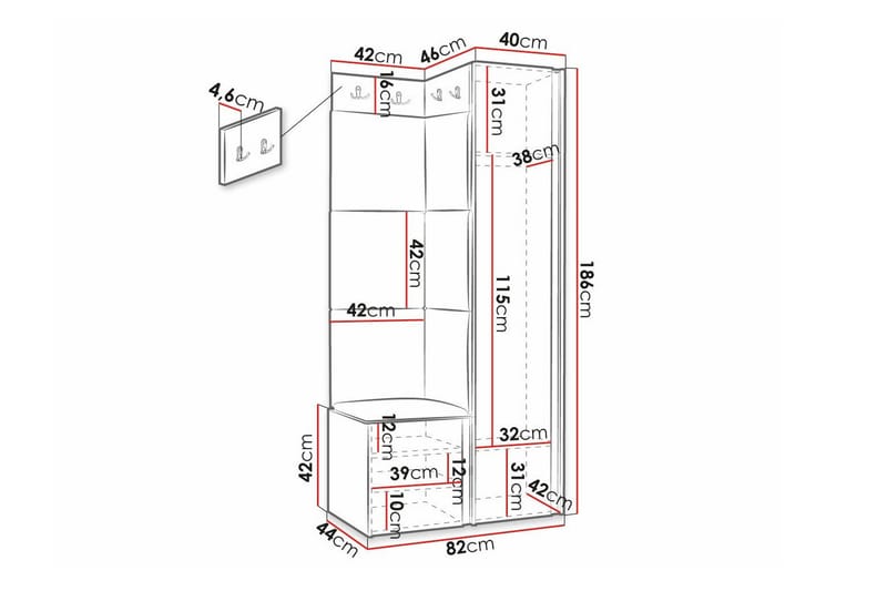 Dunvegan Highboard Black - Oppbevaring - Skap - Oppbevaringsskap