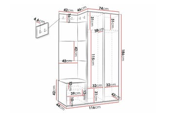 Dunvegan Highboard Black - Oppbevaring - Skap - Oppbevaringsskap