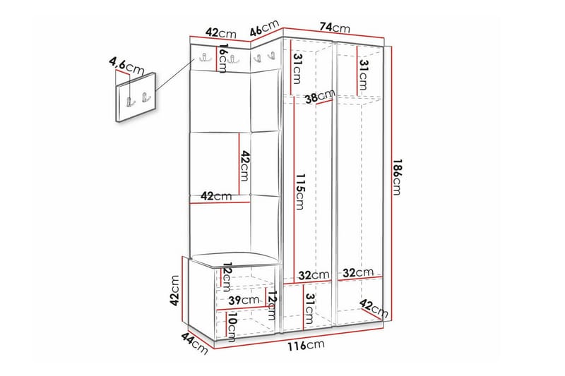 Dunvegan Highboard Black - Oppbevaring - Skap - Oppbevaringsskap