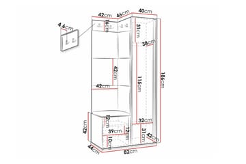 Dunvegan Highboard Black - Oppbevaring - Skap - Oppbevaringsskap