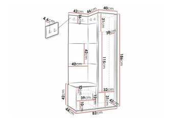 Dunvegan Highboard Black - Oppbevaring - Skap - Oppbevaringsskap
