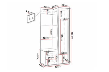 Dunvegan Highboard Black - Oppbevaring - Skap - Oppbevaringsskap
