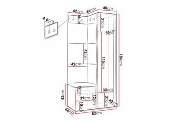 Dunvegan Highboard Black - Oppbevaring - Skap - Oppbevaringsskap