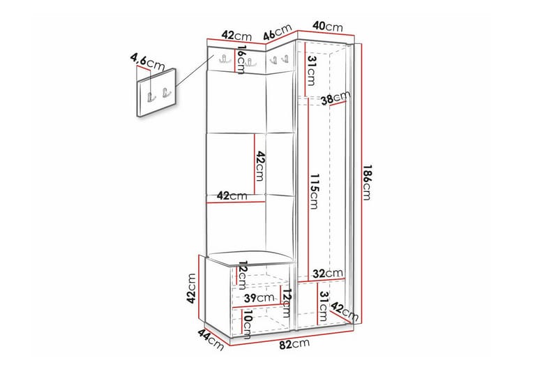 Dunvegan Highboard Black - Oppbevaring - Skap - Oppbevaringsskap