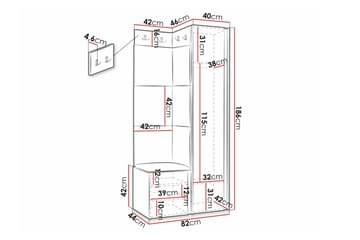 Dunvegan Highboard Black - Oppbevaring - Skap - Oppbevaringsskap