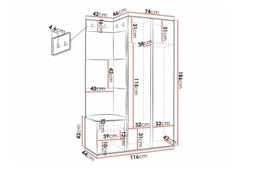 Dunvegan Highboard Black - Oppbevaring - Skap - Oppbevaringsskap
