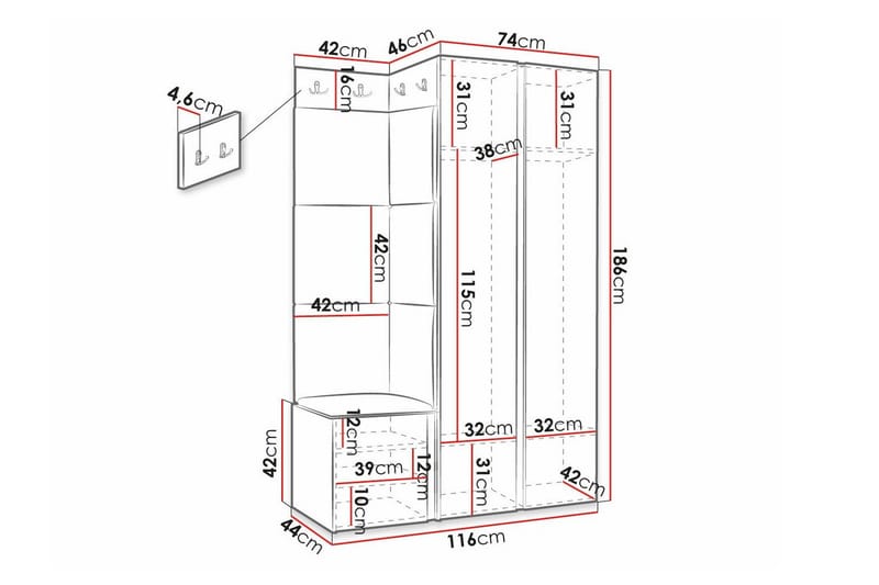 Dunvegan Highboard Black - Oppbevaring - Skap - Oppbevaringsskap