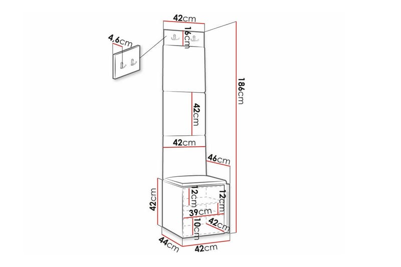 Dunvegan Highboard Black - Oppbevaring - Skap - Oppbevaringsskap