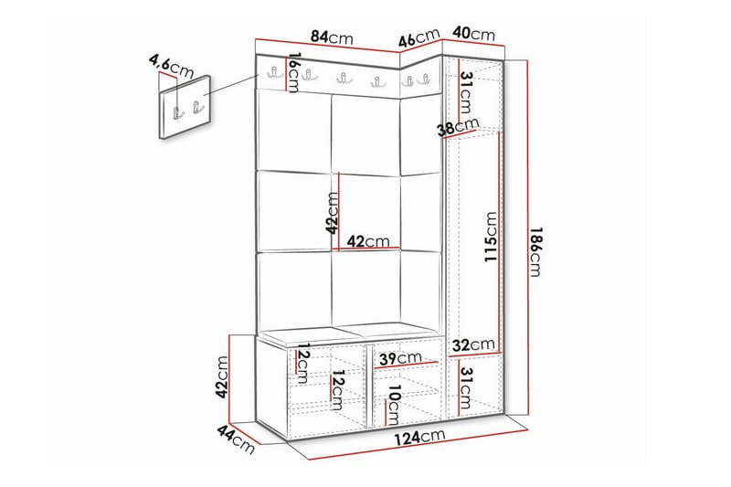 Dunvegan Highboard Black - Oppbevaring - Skap - Oppbevaringsskap