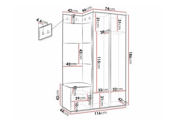 Dunvegan Highboard Black - Oppbevaring - Skap - Oppbevaringsskap