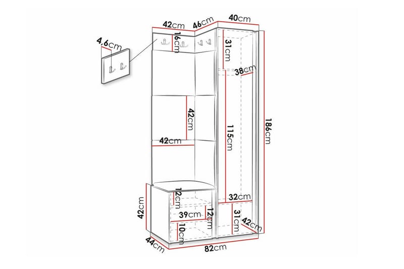Dunvegan Highboard Black - Oppbevaring - Skap - Oppbevaringsskap
