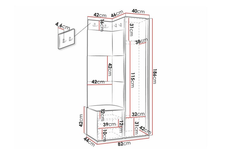 Dunvegan Highboard Black - Oppbevaring - Skap - Oppbevaringsskap
