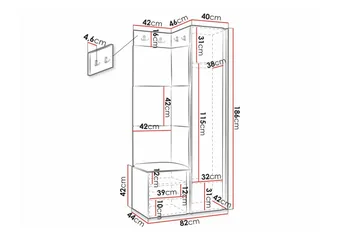Dunvegan Highboard Black - Oppbevaring - Skap - Oppbevaringsskap