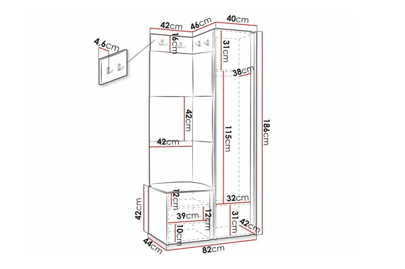 Dunvegan Highboard Black - Oppbevaring - Skap - Oppbevaringsskap