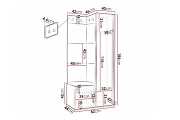 Dunvegan Highboard Black - Oppbevaring - Skap - Oppbevaringsskap