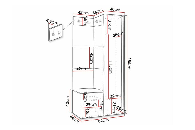Dunvegan Highboard Black - Oppbevaring - Skap - Oppbevaringsskap