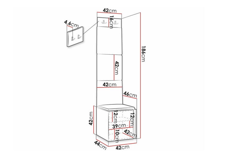 Dunvegan Highboard Black - Oppbevaring - Skap - Oppbevaringsskap