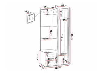 Dunvegan Highboard Black - Oppbevaring - Skap - Oppbevaringsskap