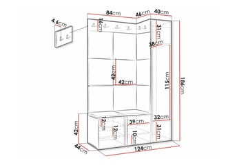 Dunvegan Highboard Black - Oppbevaring - Skap - Oppbevaringsskap