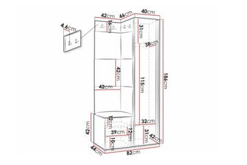 Dunvegan Highboard Black - Oppbevaring - Skap - Oppbevaringsskap