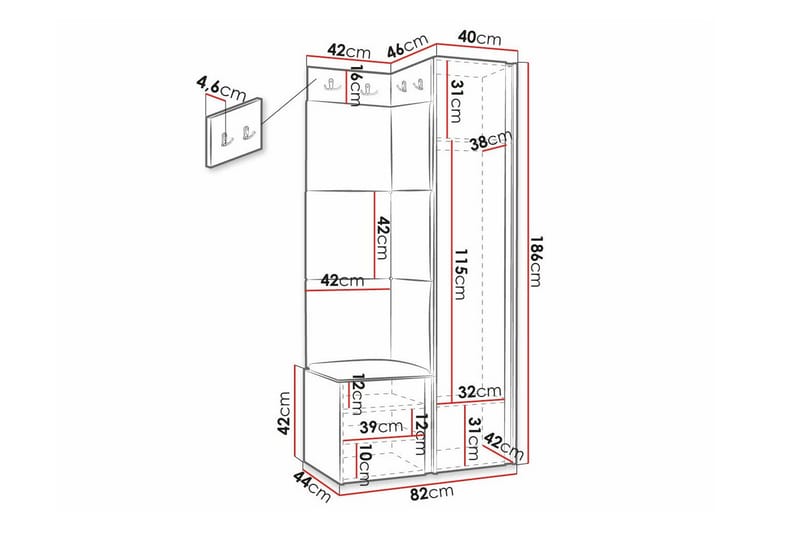 Dunvegan Highboard Black - Oppbevaring - Skap - Oppbevaringsskap