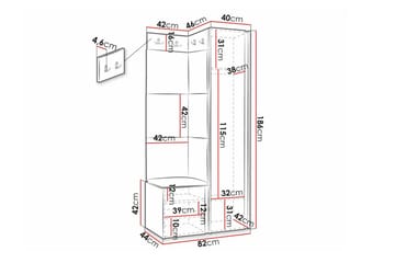 Dunvegan Highboard Black - Oppbevaring - Skap - Oppbevaringsskap
